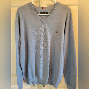 Tommy Hilfiger Baby Blue V-neck Sweater